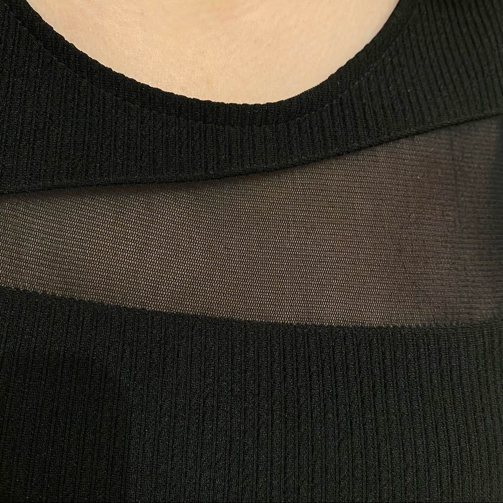 Black Mesh Mini Dress